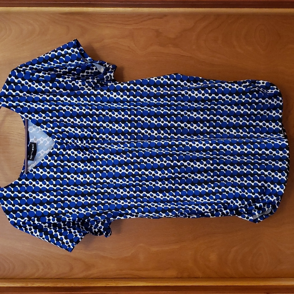 FashionBug Maternity Top- XL - Blue, White and Black